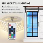 Armario de almacenamiento rústico blanco y nogal oscuro con luces LED, 5 cajones y 2 estantes, montaje para 1 persona