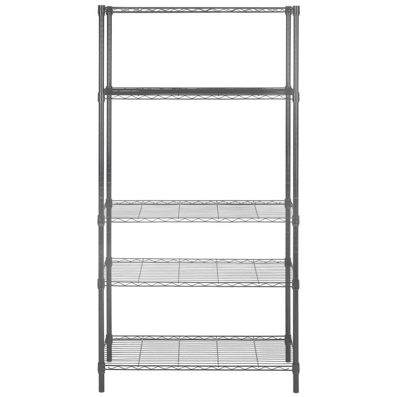 Estantería de rejilla ajustable de 5 niveles, cromada – 1 usuario