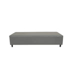 Banco de piel auténtica gris y negra, para 3 personas, 183 cm