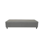 Banco de piel auténtica gris y negra, para 3 personas, 183 cm