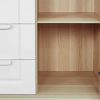 Gabinete de almacenamiento blanco de 4 cajones con estante ajustable – 31.5"