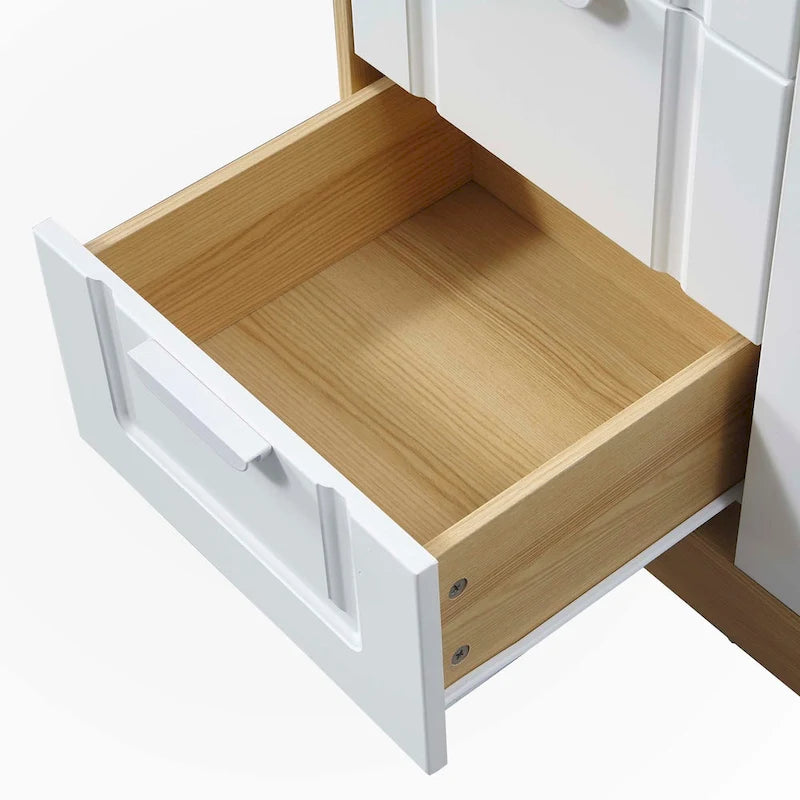 Gabinete de almacenamiento blanco de 4 cajones con estante ajustable – 31.5"