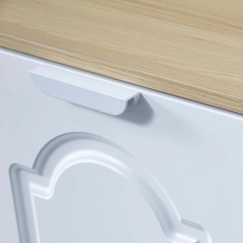 Gabinete de almacenamiento blanco de 4 cajones con estante ajustable – 31.5"