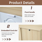 Gabinete de almacenamiento blanco de 4 cajones con estante ajustable – 31.5"