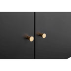 Armario para impresora de 2 puertas negro con base de acero – Tamaño legal, 1 persona