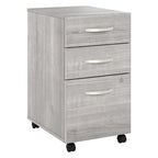 Archivador rodante de 3 cajones gris platino/blanco/gris tormenta – 1 persona