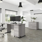 Archivador rodante de 3 cajones gris platino/blanco/gris tormenta – 1 persona