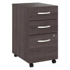 Archivador rodante de 3 cajones gris platino/blanco/gris tormenta – 1 persona