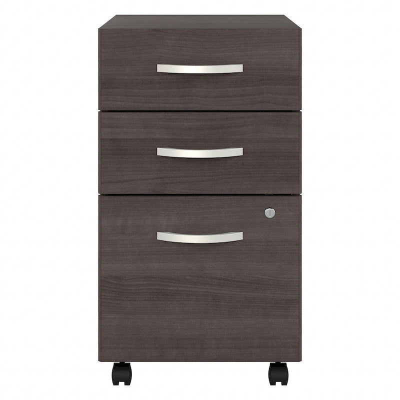 Archivador rodante de 3 cajones gris platino/blanco/gris tormenta – 1 persona