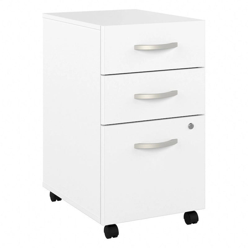 Archivador rodante de 3 cajones gris platino/blanco/gris tormenta – 1 persona