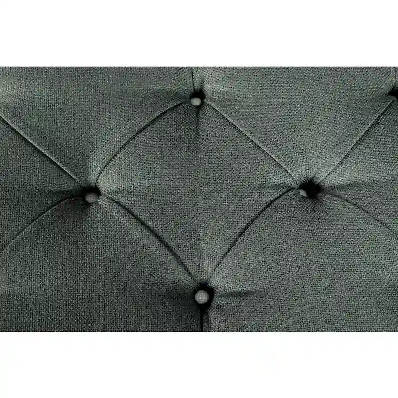 Banco otomano de almacenamiento con mechones de diamante - Carbón / Blanco roto, 2 asientos