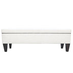 Banco otomano de almacenamiento con mechones de diamante - Carbón / Blanco roto, 2 asientos