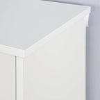 Zapatero blanco de 3 puertas con tapa, para 6 pares de zapatos, ideal para 1 o 2 personas