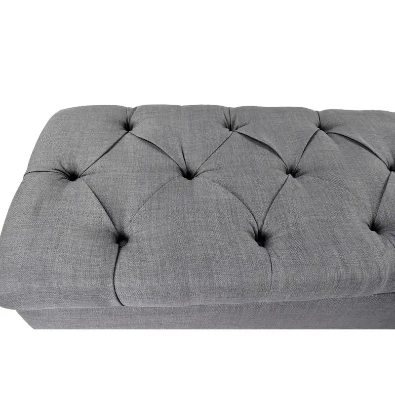 Banco gris tapizado con diamantes para guardar zapatos – Asiento y almacenamiento, 2 tamaños