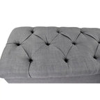 Banco gris tapizado con diamantes para guardar zapatos – Asiento y almacenamiento, 2 tamaños