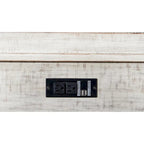Mueble con ruedas para impresora, con cajones, blanco, efecto envejecido – 1 persona