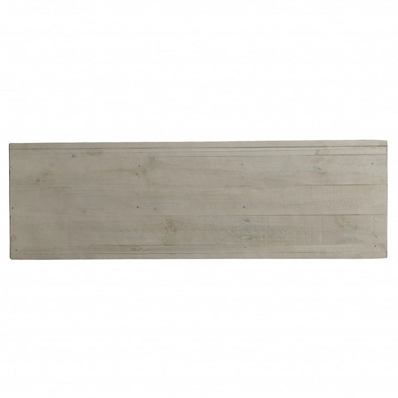 Aparador de Madera Blanca Tallado Geométricamente – 2 Puertas