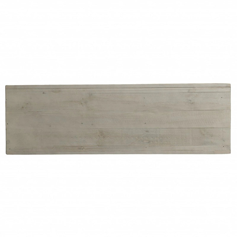 Aparador de Madera Blanca Tallado Geométricamente – 2 Puertas