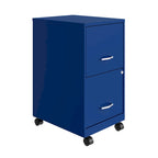Space Solutions 18 2 Drawer Smart Vertical File Cabinet, Classic Blue