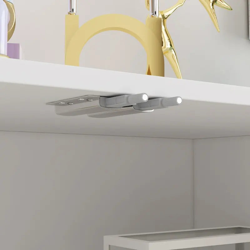 Aparador blanco de 4 puertas con puertas elevables