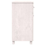 Aparador de pino macizo con 3 puertas y 3 cajones – Gris claro / Blanco / Gris oscuro, Asientos 1