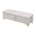 Banco otomano tapizado con patas de metal para 1 persona, rosa / negro / beige