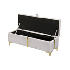 Banco otomano tapizado con patas de metal para 1 persona, rosa / negro / beige