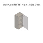 Armario de pared de una puerta gris – 24" An. x 36" Al. x 12" Pr.