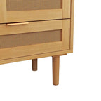 Mueble de TV y Almacenamiento con Puerta Corredera Tipo Granero, Color Madera / Negro, Requiere Montaje por 2 Personas, Para TV de hasta 43"