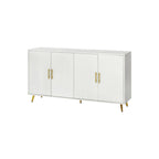 Aparador/armario de almacenaje de 4 puertas blanco/verde, montaje para 1 persona