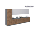 Juego de Muebles de Cocina – Blanco/Plateado/Beige/Negro, 4 puertas, para 2–4 personas, 182x24cm