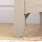 Perchero estilo misión con banco para zapatos de Cape Cod Gray / Antique White / Vintage Black – Entrada para 4 personas