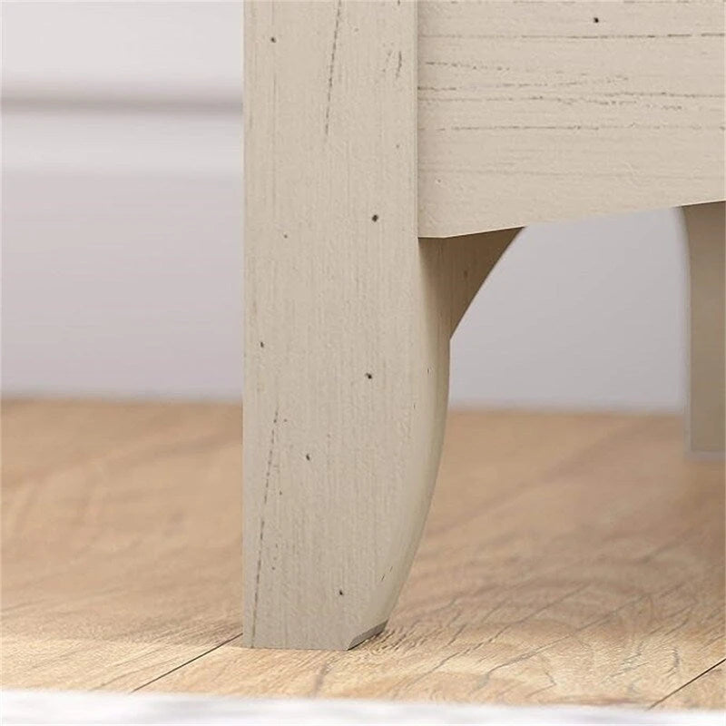 Perchero estilo misión con banco para zapatos de Cape Cod Gray / Antique White / Vintage Black – Entrada para 4 personas