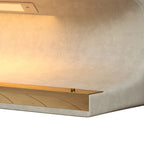 Banco de entrada tapizado en piel beige/gris con luz LED con sensor – Otomana de 1 asiento