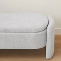 Banco otomano de almacenamiento de vellón gris / verde / crema / naranja, asiento individual