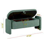 Banco otomano de almacenamiento de vellón gris / verde / crema / naranja, asiento individual