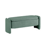Banco otomano de almacenamiento de vellón gris / verde / crema / naranja, asiento individual