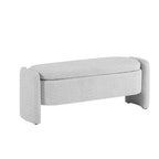 Banco otomano de almacenamiento de vellón gris / verde / crema / naranja, asiento individual