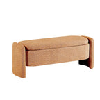 Banco otomano de almacenamiento de vellón gris / verde / crema / naranja, asiento individual