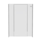 Mesa plegable gris/blanca de pared con 7 estantes – 1 persona