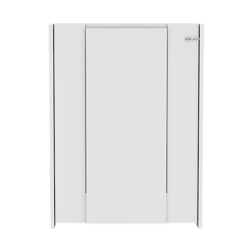 Mesa plegable gris/blanca de pared con 7 estantes – 1 persona