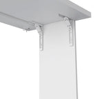 Mesa plegable gris/blanca de pared con 7 estantes – 1 persona