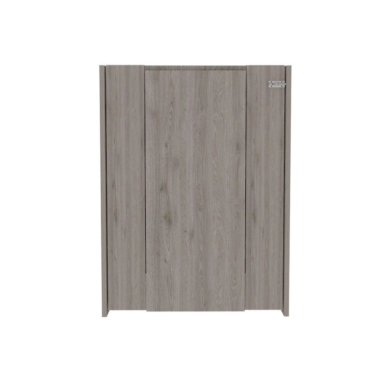 Mesa plegable gris/blanca de pared con 7 estantes – 1 persona