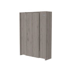 Mesa plegable gris/blanca de pared con 7 estantes – 1 persona