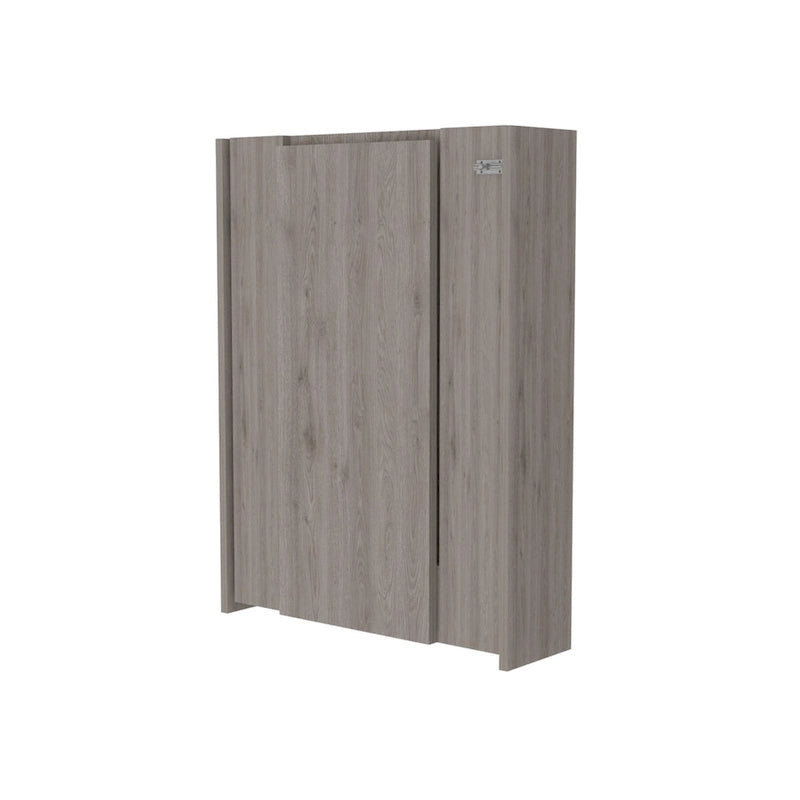 Mesa plegable gris/blanca de pared con 7 estantes – 1 persona