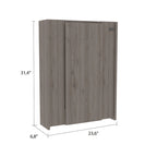 Mesa plegable gris/blanca de pared con 7 estantes – 1 persona