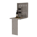 Mesa plegable gris/blanca de pared con 7 estantes – 1 persona