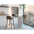 Mesa plegable gris/blanca de pared con 7 estantes – 1 persona