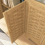 Mueble bar de café de 2 puertas marrón – 1 persona, madera y metal
