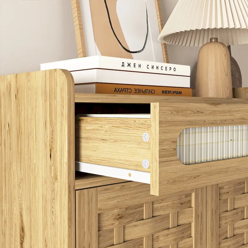 Mueble bar de café de 2 puertas marrón – 1 persona, madera y metal